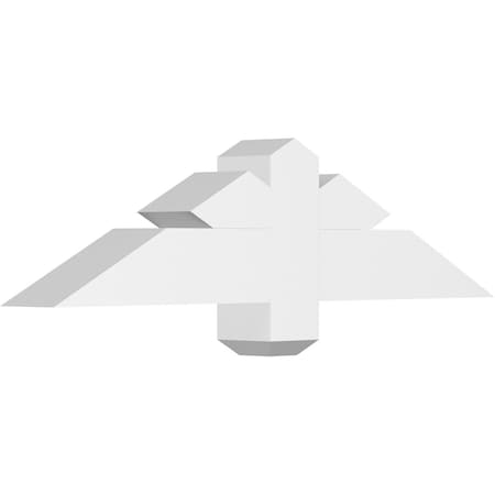 Ekena Millwork Kennewick Architectural Grade PVC Gable Bracket, 36"W x 9"H x 4"D x 4"F, 6/12 Pitch GBP036X09X0404KEN00